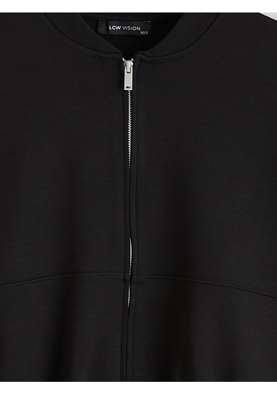Lcw Vision Siyah Oversize Kadın Kolej Ceket