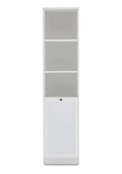 Terra Kitaplık 40x173x31 Cm Beyaz - Modern Tasarım Gri