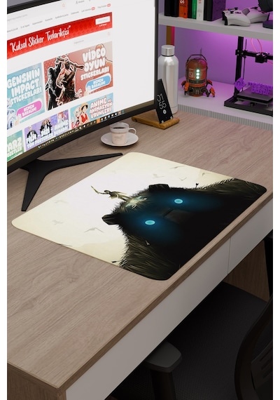Shadow Of The Colossus Dikişli Kauçuk Oyuncu Mousepad V3 - 48x40 Xl Gaming Mouse Pad