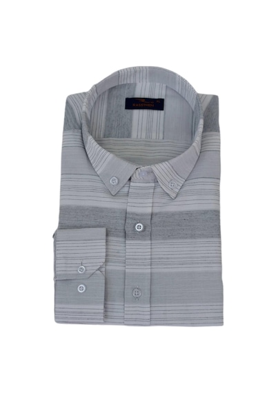 Erkek Silim Fit Pano Çizgili Gömlek Bgl-st03097 001