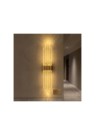 Bhbackhome Aura Medium 39 Cm Modern Tasarım Led Aplik - Duvar Lambası - Gold - Günışığı Gold Günışığı Led