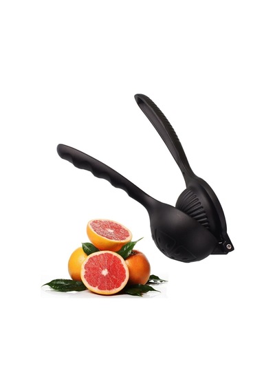 Anushka Home Lüx Demir Döküm Limon Sıkacağı Limon Presi Büyük Boy 24 Cm, Siyah Metal Naranciye Döküm Diğer