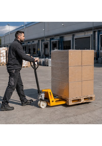 Biglift Dfew25k 2,5 Ton Beyaz Kemik Teker Manuel Transpalet Çatal Boyu 115x54 Cm