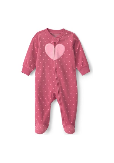 Carter's Kız Bebek Polar Fermuarlı Patikli Tulum Gül Kurusu 1w114