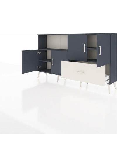 Arges Konsol 4 Raflı Tek Çekmeceli 4 Kapaklı 176x30x99 Antrasit-a Antrasit-antrasit/aytaşı Arges Konsol 4 Raflı Tek Çekmeceli 4 Kapaklı 176x30x99 Antrasit-a Antrasit-antrasit/aytaşı