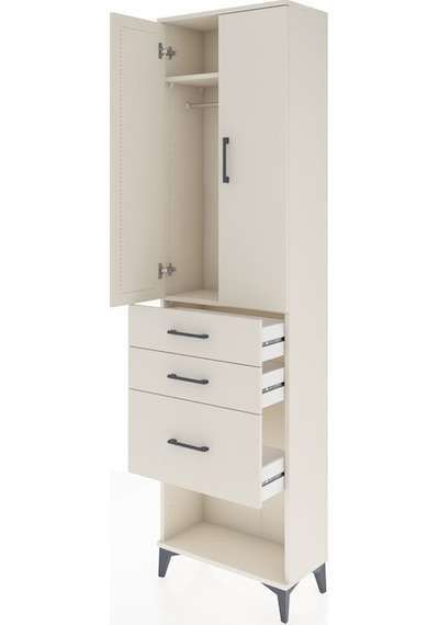Arges Dolap 2 Raflı 3 Çekmeceli Tek Askılı 60x30x221 Aytaşı-a... Aytaşı