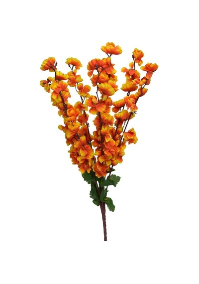 Nettenevime Yapay Çiçek Bahardalı Japon Kiraz Çiçeği 7 Dallı 57 CM Turuncu
