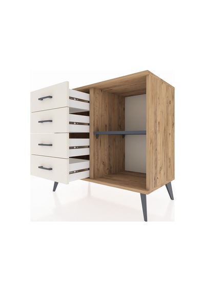 Hyperion Şifonyer Tek Raflı 4 Çekmeceli 88x44x80 Çam-antrasit/aytaşı Antrasit/aytaşı Hyperion Şifonyer Tek Raflı 4 Çekmeceli 88x44x80 Çam-antrasit/aytaşı Antrasit/aytaşı