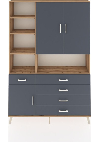 Arges Dolap 8 Raflı 5 Çekmeceli 3 Kapaklı 132x30x195 Çam-antrasit/antrasit Antrasıt/antrasıt Arges Dolap 8 Raflı 5 Çekmeceli 3 Kapaklı 132x30x195 Çam-antrasit/antrasit Antrasıt/antrasıt