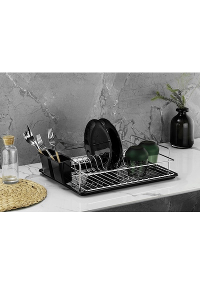 Tek Katlı Krom Bulaşıklık Dayanıklı Paslanmaz Bulaşık Sepeti, Tepsili, Tabak Ve Kaşık Kurutmalık - Tb-01 E Krom