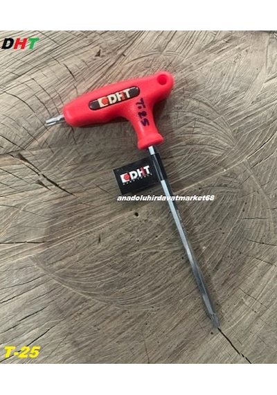 Dht S2 Çelik T25 Mm Delikli Tork Alyan Anahtar Uzun Tork Anahtar Saplı T25