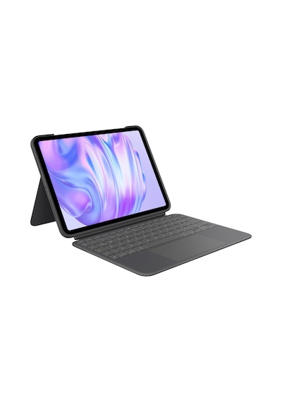 Logitech Combo Touch 11 İnç Apple Uyumlu iPad  Pro M4 İle Türkçe Klavyeli Tablet Kılıfı - Gri