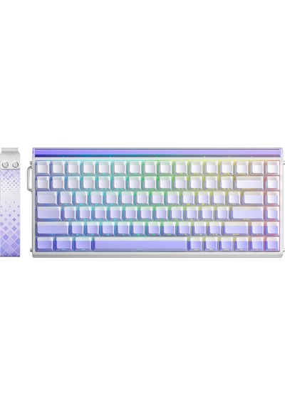 Aula Hero 84 He Manyetik Klavye Rapid Trigger Jade King Switch 8000hz Rgb Neon Tkl Hot Swap Oyuncu Klavyesi Mor