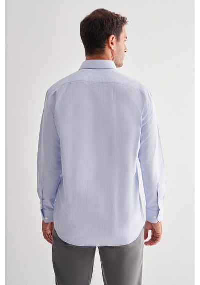 İmza Koyu Mavi Sert Yaka Uzun Kol Cepli Comfort Fit Classic Gömlek 1004255163 Koyu Mavi