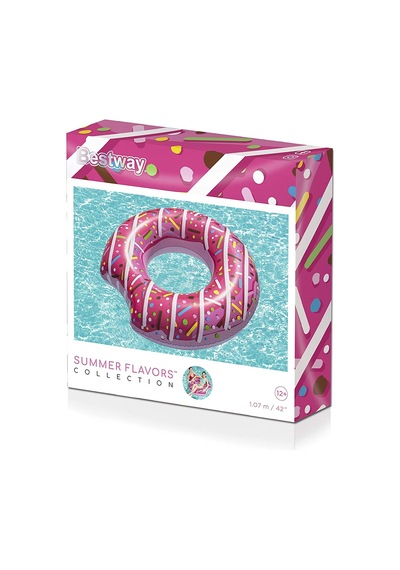 Bestway Donut Simit Pembe 1.07 CM Çok Renkli