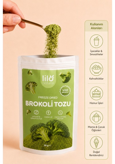 Freeze Dried Brokoli Tozu 50 G - %100 Brokoli - Dondurularak Kurutulmuş Sebze Tozu - 900925856 Diğer