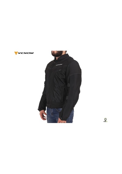 Venom Dynamic Pro Yeni Seri Cordura Motorcu Ceketi Yazlık Full Fileli Mont