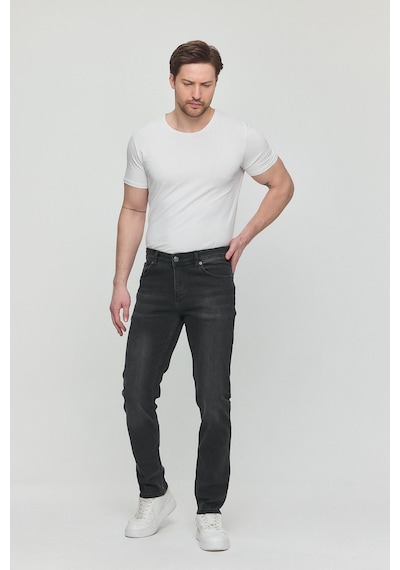 Polo State Regular Fit Likralı Erkek Denim Kot Pantolon Füme Füme