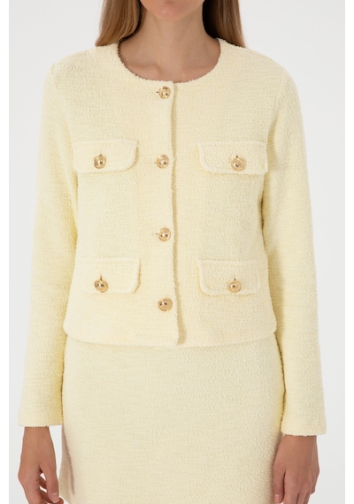 U.S. Polo Assn. Kadın Limon Örme Ceket 50300748-VR035
