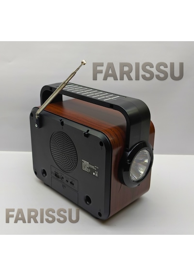 Everton Rt-734 Retro Tasarımlı Şömine Efektli Solar El Fenerli Bluetooth Hoparlör & Fm Radyo Yedek Pili