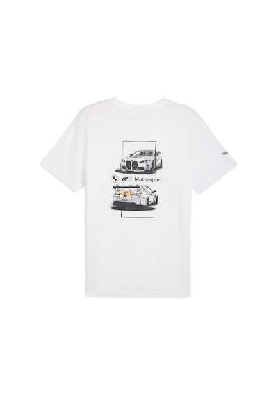 Puma Bmw M Motorsport Car Erkek Desenli Tişört 2 630735 02 Beyaz