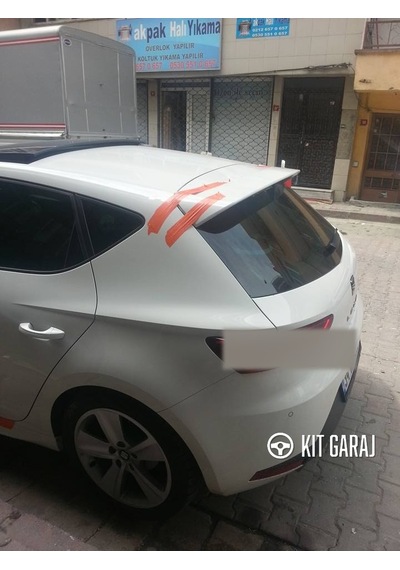 Seat Leon Mk3 2013 Sonrası Spoiler Parlak Siyah Boyalı Abs Plastik