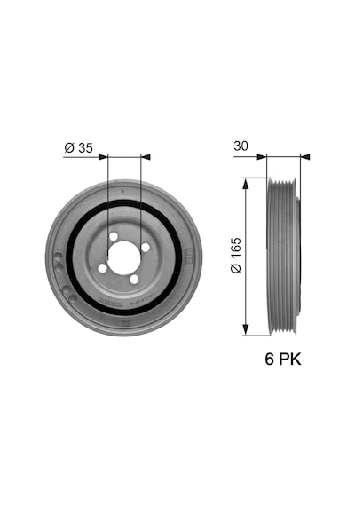 Krank Kasnak - Fiat Egea, 500, Panda, Grande Punto, Punto, Doblo, Tipo, Fiorino, Qubo, Idea, Strada, Linea, Mito - Gates-tvd1032 25865098