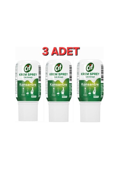 Krem Sprey Cif Çok Amaçlı Konsantre Amonyak 70 Ml 3 Adet 70 Mlx3