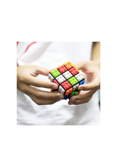 Blok Uyumlu Rubik Zeka Küpü Tak Çıkar Bloklu Eğitici Oyuncak Sihirli Küp 3+ Yaş