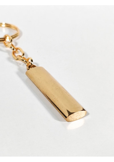 Lazer Kazımaya Uygun Boş Gold Çubuk Anahtarlık - Kişiselleştirilebilir Metal Bar Künye Çok Renkli