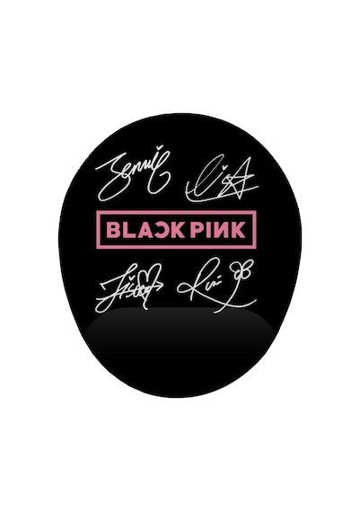 Black Pink Logo Ve Imzalar Bilek Destekli Kaymaz Buruşmaz Kırılmaz Mouse Pad
