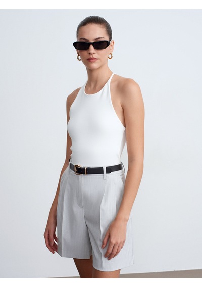 Dilvin 21051 Halter Yaka Askılı Top-ekru