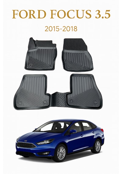 Ford Focus 3.5 2015-2018 Uyumlu 3d Oto Paspas Premium