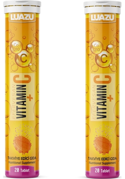 Luazu Vitamin C Coenzyme Q10 D3 Takviye Edici Gıda 2 x 20 Tablet