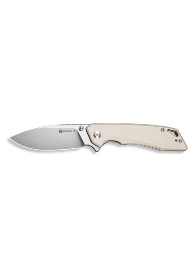Sencut Stratex Ivory G10 Handle Satin Finished 9cr18mov Blade Kamp Çakı Krem
