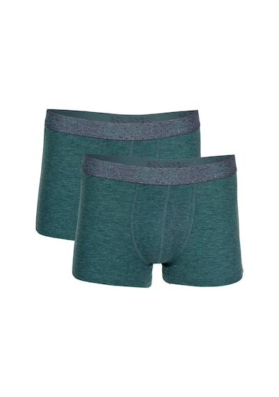Bsm Erkek 2'li Yeşil Pamuklu Lastik Bel Strech Boxer Yeşil