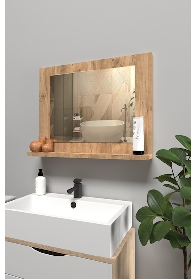 Raflı Banyo Aynası, Lavabo Ve Wc Aynası, Dresuar , Koridor , Mutfak , Makyaj Modern Duvar Tipi Ayna Atlantik