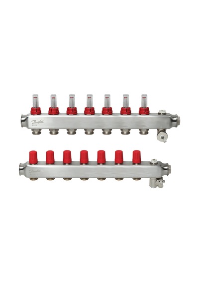 Danfoss 7'li Paslanmaz Çelik Debimetreli Kollektör Seti - 088u0757