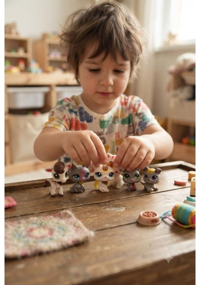 Pet Star Little Sevimli Minişler 6'lı Miniş Oyuncak Seti Hayvan Figür ve Aksesuarları 3046A31