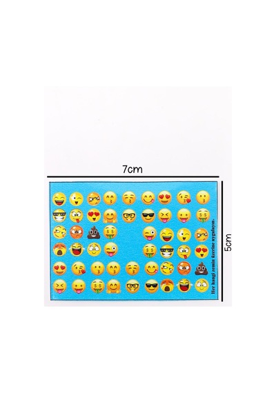Çok Renkli Emoji Kız Çocuk Tırnak Sticker