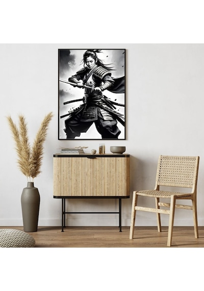 Samuray Alacakaranlık 60x60 8684660336468 Pvc Çerçevesiz Tablo
