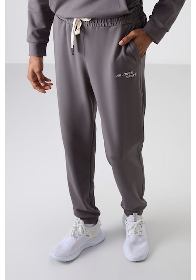 Tommy Life Koyu Gri Pamuklu Kalın Yumuşak Dokulu Comfort Fit Nakışlı Erkek Eşofman Takım - 85255 Koyu Gri