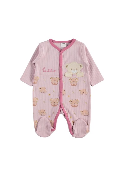 Civil Baby Ayı Empirme 8 Li Zıbın Setleri - Lila Soft Gül Kurusu
