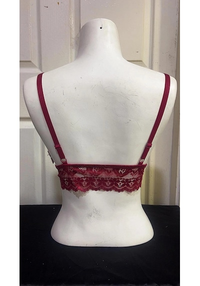 Koza Kadın Desteksiz İpli Soft Bralet Sütyen-bordo