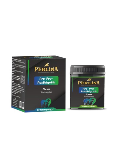 Perlina Pre-pro-postbiyotik Sindirim Sistemi Desteği, Veteriner Plus, Çiğnenebilir Tablet, 90 Adet, Köpekler Ve Kediler İçin