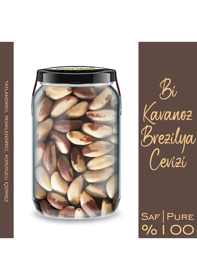 Brezilya Cevizi İçi Bi Kavanoz 660 Cc. Cam Kavanozda Saf Katkısız Brazil Nuts Brezilya Bademi Diğer
