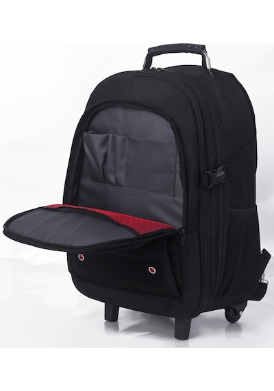 Classone Tekerlekli Trolley Trol-vıp100 17,3 , 15,6,14 Tekerlekli Laptop Sırt Çantası Siyah
