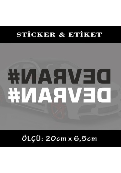 devran oto sticker ön arka cam yazısı - tuning modifiye