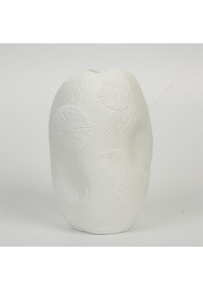 Vitale Beyaz Fosil Vazo 26 27 20 Cm Ak.jm00019 Renkli