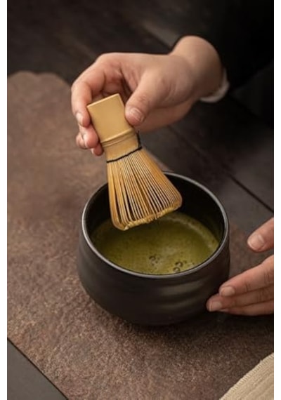 Bambu Matcha Çayı Karıştırıcı Fırça Ve Kaşık Bamboo Whisk Köpürtücü Cin552